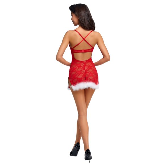 Cottelli - robe de Noël mini (rouge) - L/XL