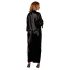 Peignoir en satin noir Cottelli - 2XL/3XL