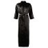 Peignoir en satin noir Cottelli - 2XL/3XL