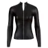 Cottelli - top femme manches longues brillant - noir