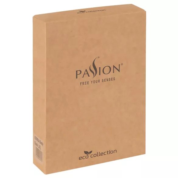 Passion Eco Primula - Peignoir en dentelle et string (noir)