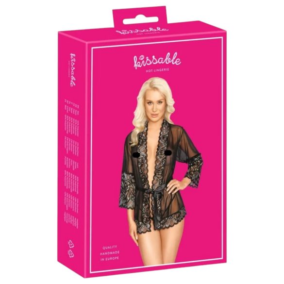 Kissable - peignoir court (noir) - L/XL