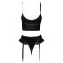 Black Level - ensemble croisé sexy - noir - L