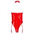 Black Level - Body rouge ouvert avec col halter - L