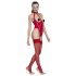 Black Level - Body rouge ouvert avec col halter - L