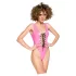 Black Level - body en vinyle pour femmes (rose)