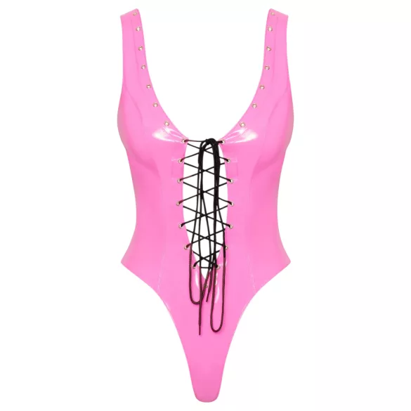 Black Level - body en vinyle pour femmes (rose)