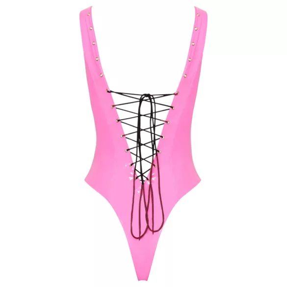 Black Level - body en vinyle pour femmes (rose)