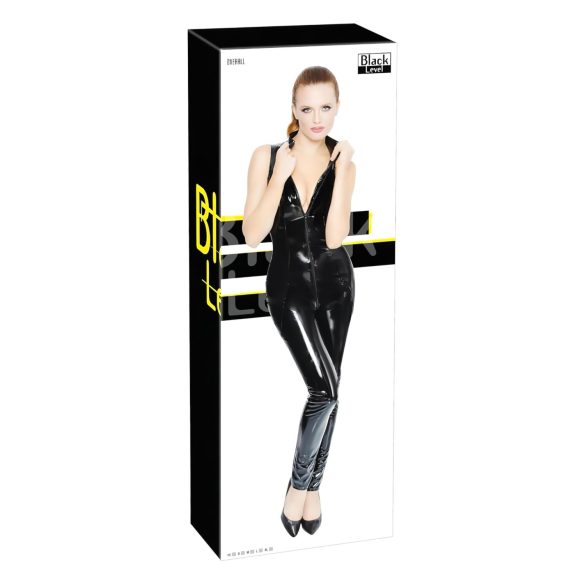 Black Level - combinaison brillante avec zip (noire)