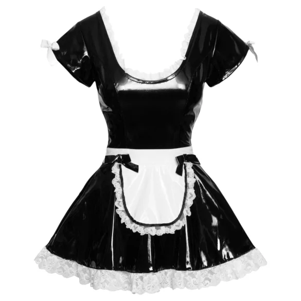Black Level - robe de soubrette en vinyle (noir)