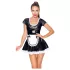 Black Level - robe de soubrette en vinyle (noir) - M