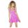 Black Level - Robe zippée brillante rose - L