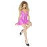 Black Level - Robe zippée brillante rose - L