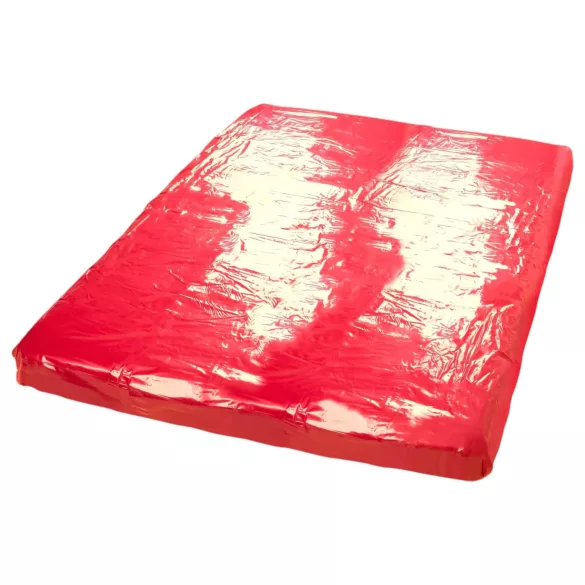 Drap laqué - Drap housse imperméable - PVC rouge 200x220cm