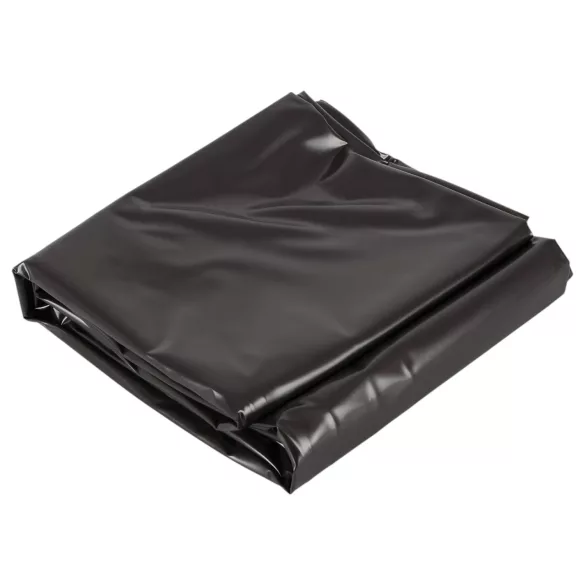 Drap laqué - drap housse plastique doux - 200x230 cm - noir