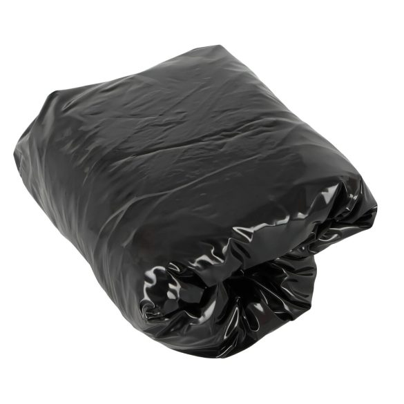 Drap laqué - drap housse imperméable - vinyle noir - 160x200 cm