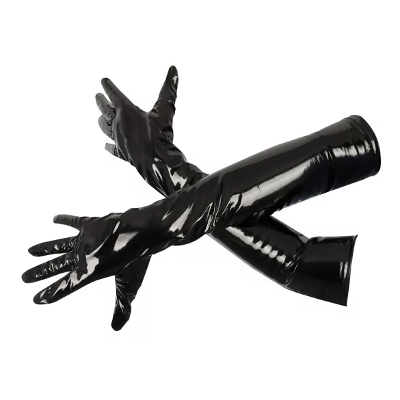 Black Level - gants en vinyle brillant - noir - M
