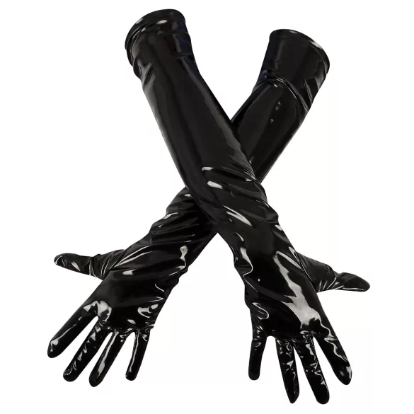 Black Level - gants en vinyle brillant - noir - M