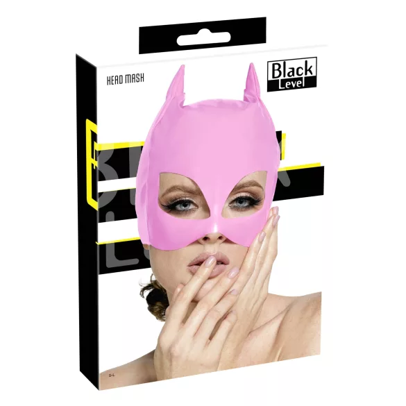 Black Level - masque chat en latex - rose