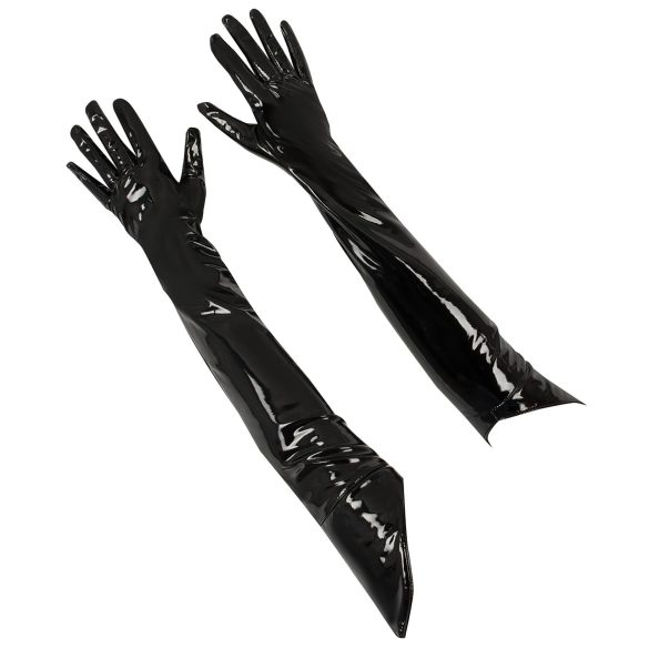 Black Level - gants longs en vinyle noir