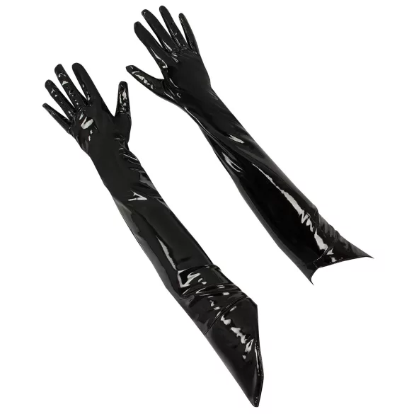 Black Level - gants longs en vinyle noir - M