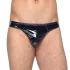Black Level - string homme classique - effet laqué noir