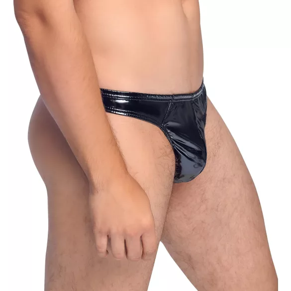 Black Level - string homme classique - effet laqué noir - M