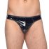 Black Level - String homme classique en cuir verni (noir) - L