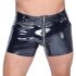 Short en vinyle noir à poches côtés - Homme - L