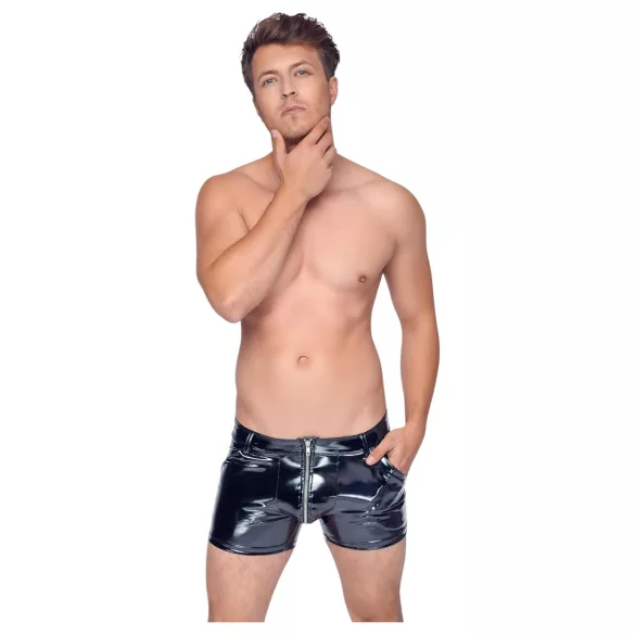 Black Level - short homme vinyle poches latérales - noir - L