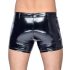 Short en vinyle noir à poches côtés - Homme - L