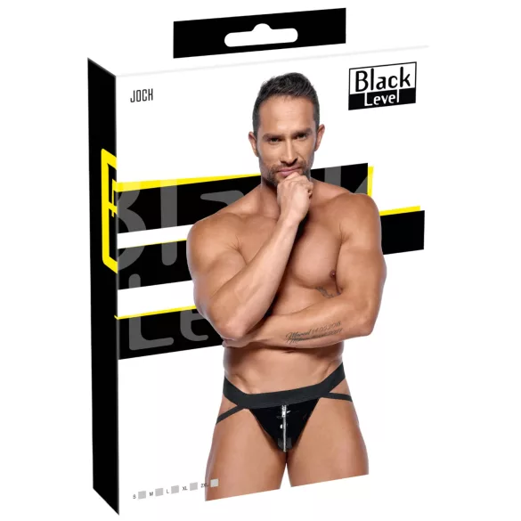 Black Level - jockstrap zippé - vinyle noir - L
