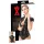 Haut femme à manches courtes en latex avec fermeture éclair (noir) - S
