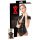 LATEX - Haut zippé à manches courtes pour femme (noir) - M