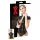 Haut femme à manches courtes en latex avec fermeture éclair (noir) - 2XL