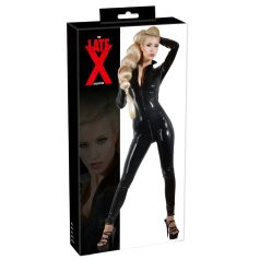Combinaison femme manches longues en latex (noir)