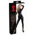 Combinaison femme manches longues en latex (noir) - S