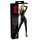 Combinaison femme manches longues en latex (noir) - M