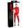 LATEX - combinaison femme à manches longues (rouge) - L
