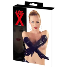 Gants longs unisexes en latex (noirs) - L