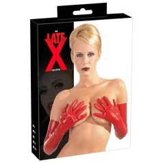 Gants longs unisexes en latex (rouges) - M