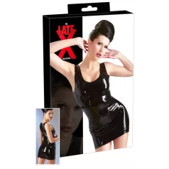 Robe mini sans manches en latex (noir) - M