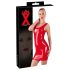 LATEX - Robe courte sans manches en latex (rouge) - L