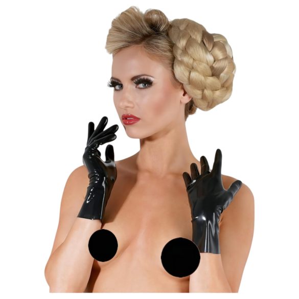 LATEX - gants courts unisexes (noir) - L