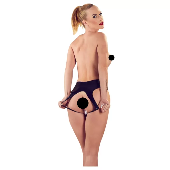 Culotte femme noire entièrement ouverte Late X (S-L)