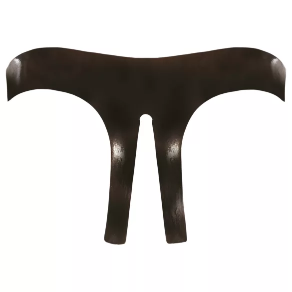 LATEX - culotte femme ouverte - noir - taille S à L