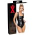LATEX - body latex zippé (noir) - M