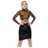 LATEX - Haut en latex transparent (translucide-noir) - M