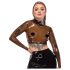 LATEX - Haut en latex transparent (transparent-noir) - S-L - XL