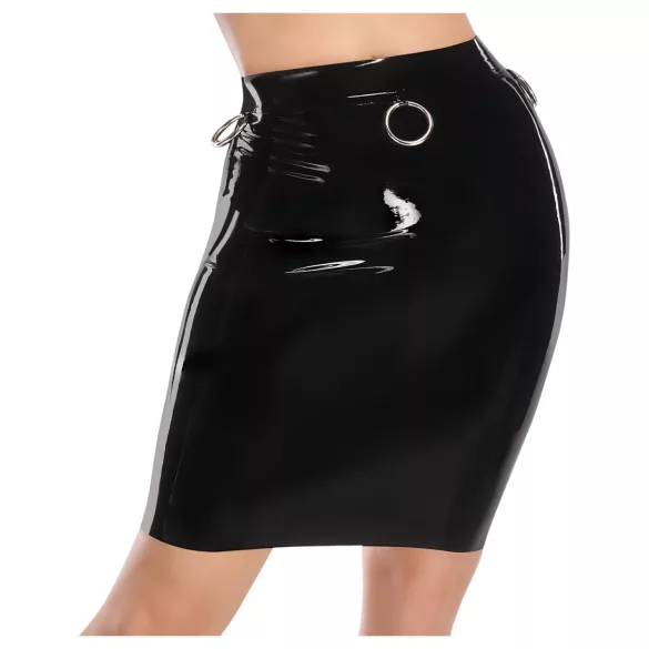 LATEX - jupe midi en latex (noir)